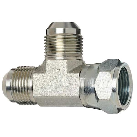 Zoro Select Run Tee, Carbon Steel, 1-5/16-12, JIC 5RLN5