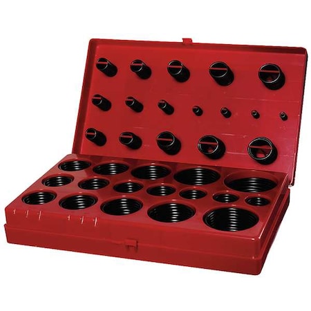 Zoro Select O-Ring Assortment, Metric, 32 Szs, 426Pcs 5RLU2