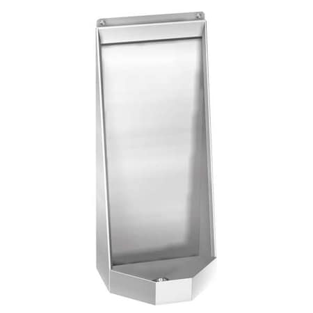 Acorn Controls Institutional Urinal, 1 gpf, 1.5 gpf gpf, Washout, Floor Mount, Silver 2180-W-3-CFR