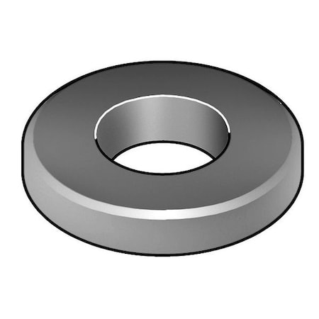 Zoro Select Beveled Washer, Steel, Grade 2, Oiled Finish, 10 PK Z9187-BEV