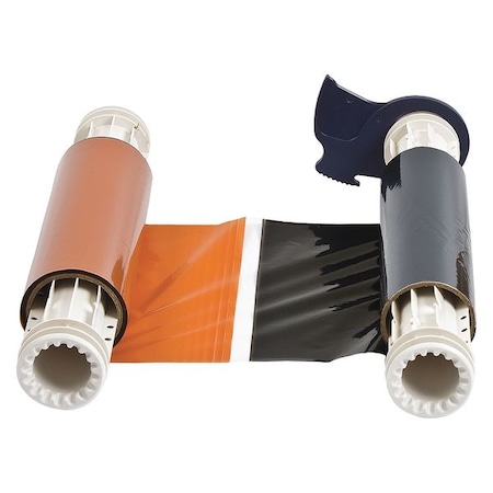 Brady Ribbon Cartridge, Black/Orange, 200 ft. L 13529