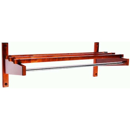 Csl Economy Wood Coat Rack, Walnut, 24" TEC-24W