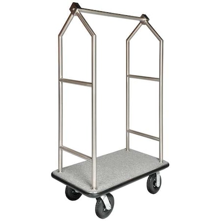 Csl Bellmans Cart, SS Finish, Gray Carpet 2699BK-010-GRY
