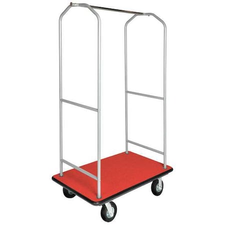 Csl Bellmans Cart, Powder Finish, Red Carpet 2005BK-60-RED