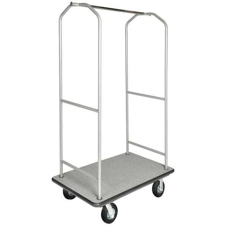 Csl Bellmans Cart, Powder Finish, Gray Carpet 2005BK-060-GRY