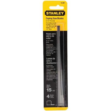 Stanley Blade, Coping Saw, Pk4 15-061