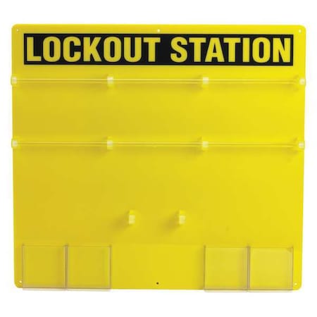 Brady Lockout Station, Unfilled, 21-1/2 In H 50992