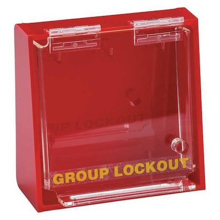Brady Group Lockout Box, 10 Locks Max, Red LG008E