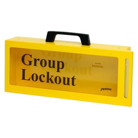 Brady Group Lockout Box, 10 Locks Max, Yellow LG252M
