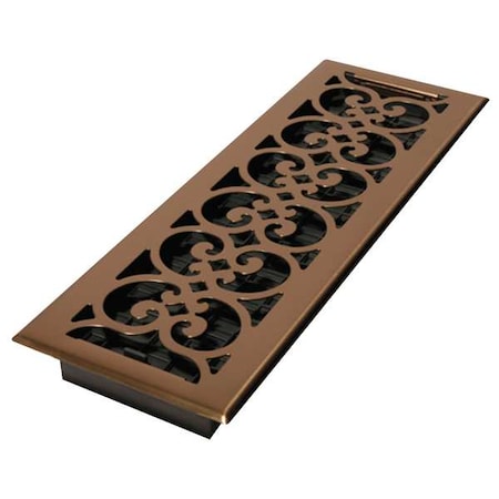 Decor Grates Floor Register 5.5 X 13.5, Antique Brass, Brass SPH412-A