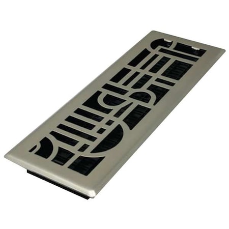 Decor Grates Floor Register 5.5 X 15.5, Plated Nickel, Plated Steel ADH414-NKL