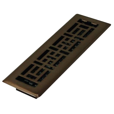 Decor Grates Floor Register 3.75 X 13.5, Rubbed Bronze, Plated Steel AJH212-RB