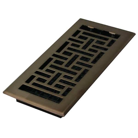 Decor Grates Floor Register 5.5 X 11.5, Rubbed Bronze, Plated Steel AJH410-RB