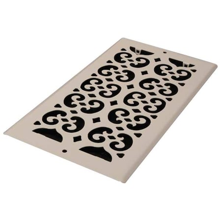 DECOR GRATES Floor Register, 7.5 X 13.5, White, Steel S612R-WH