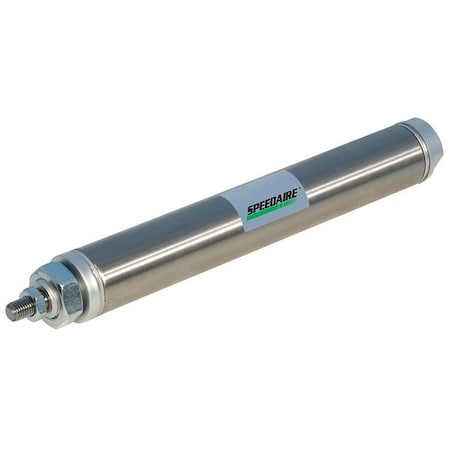 SPEEDAIRE Air Cylinder, 1 1/16 in Bore, 1 in Stroke, Round Body Single Acting 5ZEJ6