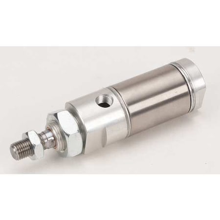 Speedaire Round Body Cylinder, 1 1/16 in Bore, 2 in Stroke, Round Body Double Acting, Stainless Steel . NCDMB106-0200