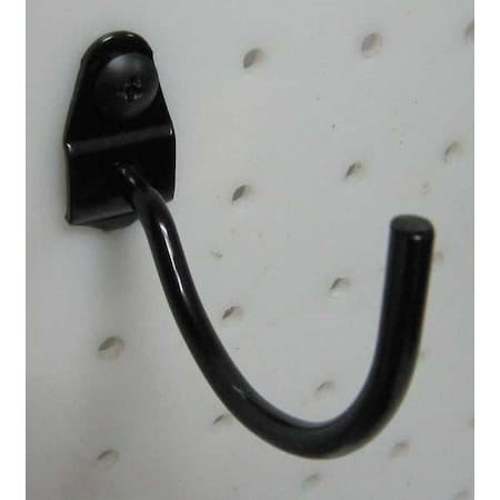 Zoro Select Curved Pegboard Hook, 2 1/4 in L, PK10 5TPH7
