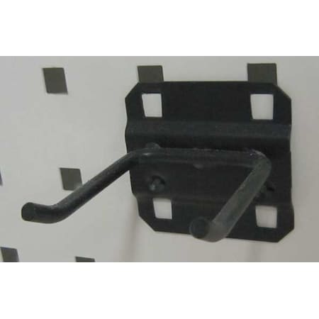 Zoro Select Double Rod Pegboard Hook, 2 In, PK5 5TPK9