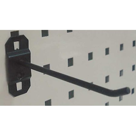 Zoro Select Single Rod Pegboard Hook, 4 In, PK5 5TPK4