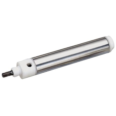 Speedaire Air Cylinder, 9/16 in Bore, 3 in Stroke, Round Body Double Acting, Stainless Steel . 5TRA2