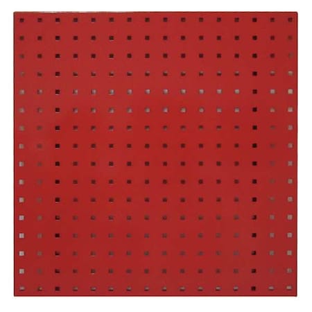 Zoro Select Square Hole Pegboard, 24x24, Red, PK2 5TPC0