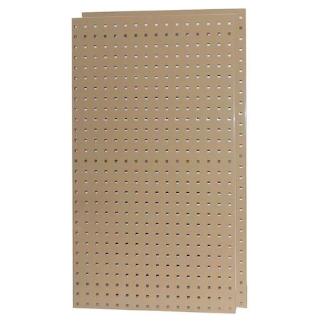 Zoro Select Square Hole Pegboard, 42-1/2x24, Tan, PK2 5TPC5