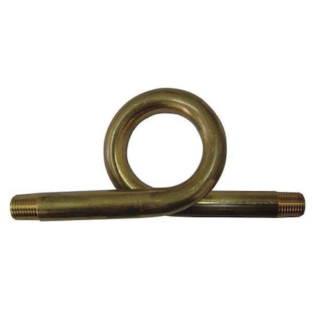 Zoro Select Siphon, 250 psi, 1/4 In Natured Brass 5TUL0