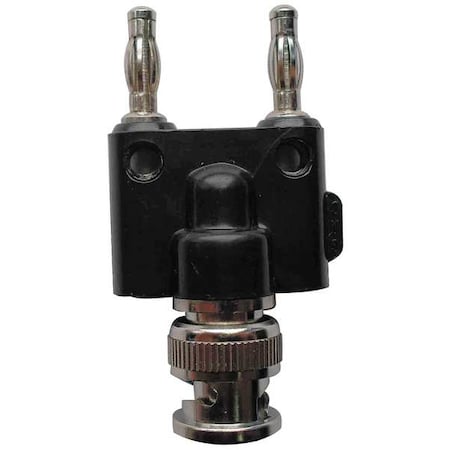Zoro Select BNC Adapter, Male to Double Banana Plug 5TXE1