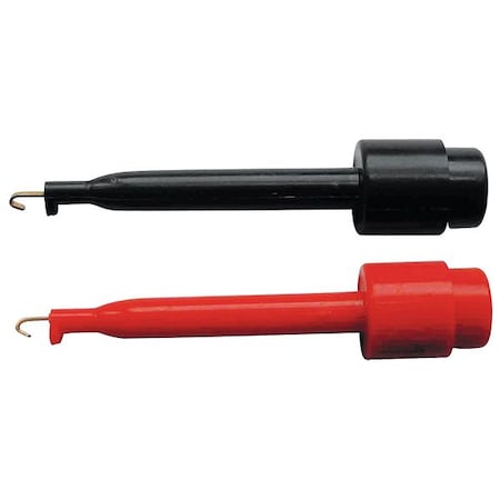 Zoro Select Mini Test Clips, (1)Red, (1)Black Clip 5TXC9