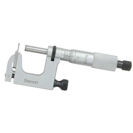 Starrett Interchangeable Anvil Micrometer, 0 to 1" 220XRL-1
