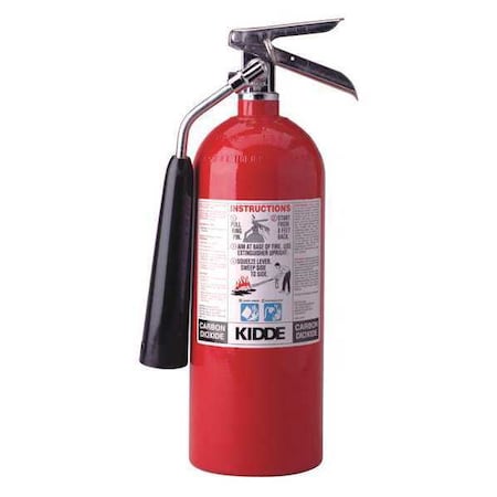 Kidde Fire Extinguisher, 5 lb Capacity, Class BC , UL Rating5B:C , Carbon Dioxide PRO5CDM
