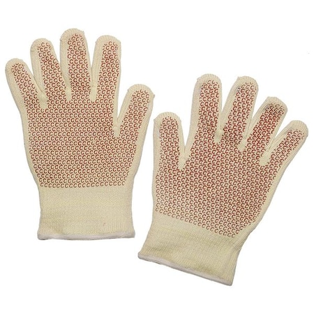 CONDOR Heat Resist Gloves, White/Ylw/Rust, XL, PR 5T942