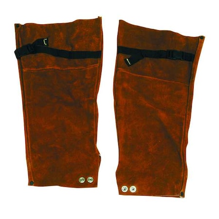 Condor Flame-Resistant Sleeve, Leather, 18 in Length, Brown, Straight Cuff 5T180