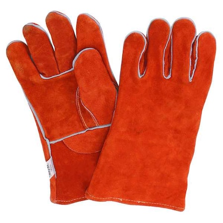 Zoro Select Condor Welding Gloves, Gauntlet Cuff, Straight Thumb, Standard Cowhide, M, 1 PR 2MGC2