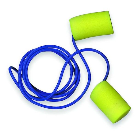 3M E-A-R Classic Disposable Corded Earplugs, Cylinder Shape, Yellow/Blue, 29 dB NRR, 200PK 11001