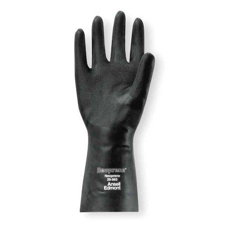Ansell AlphaTec(R) 29-865 Chemical Resistant Gloves, Neoprene, 13 in L, 17 mil, Black, 9, 1 PR 29-865