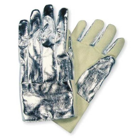 Steel Grip Aluminized Gloves, Aluminized Thermonol, 800  Degrees F Max Temp., Straight Cuff Universal, 1 PR ARL-TH210-14F