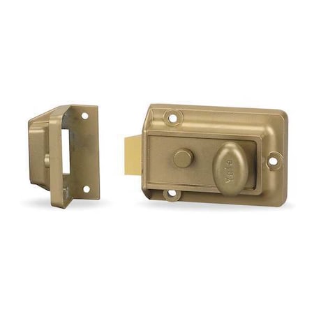 Assa Abloy Accentra Rimlock, Latchlock with Thumbturn, Brass 80