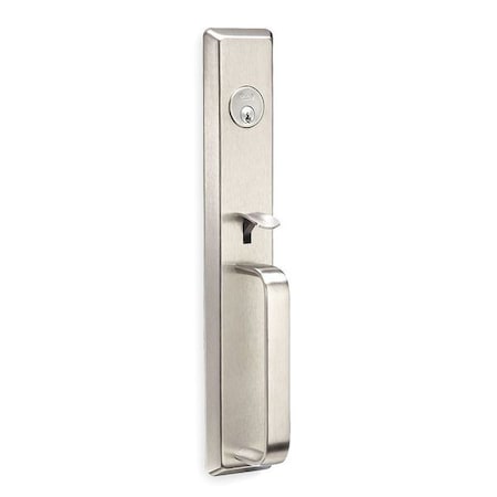 Assa Abloy Accentra Escutcheon Pull w/Lock and Thumbpiece 633F-US32D