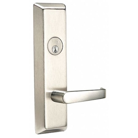 Assa Abloy Accentra Lever, Lever Escutcheon w/Lock, Left Hand AU626F-LH-US32D