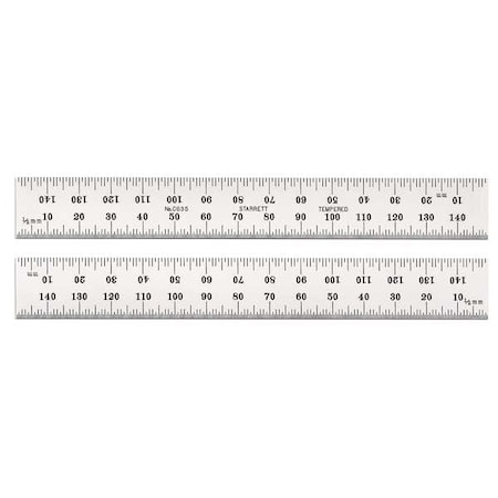 Starrett Steel Rule, Spring-Tempered, 1000mm C635-1000