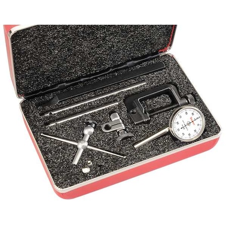 Starrett Dial Indicator, 0 to 0.200 In, 0-100 196A6Z