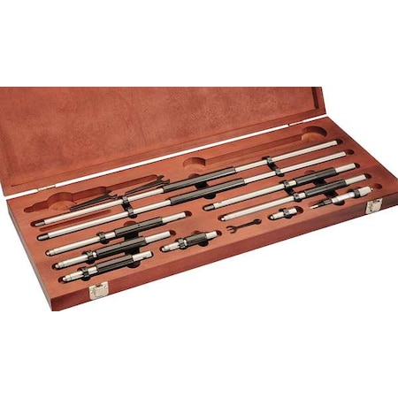 Starrett Inside Micrometer Set, 6 to 78 In 128AZ