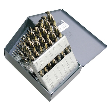 Zoro Select Jobber Drill Set, Parabolic, 29 PC, HSS 5UDN9