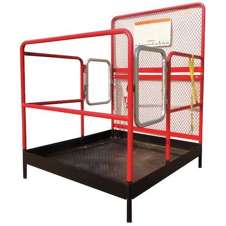 Dayton Double Door Work Platfrm, L48", W48In, H66" 5UEW5