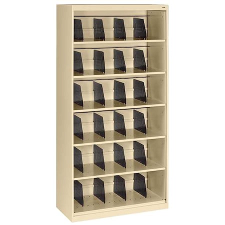 Tennsco 36" W 0 Drawer Open-File Shelves, Champagne, Letter/Legal FS360PY