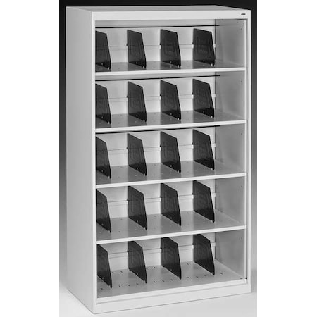 Tennsco 36" W 0 Drawer Open-File Shelves, Gray, Letter/Legal FS350LGY