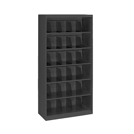 Tennsco 36" W 0 Drawer Open-File Shelves, Black, Letter/Legal FS360BK