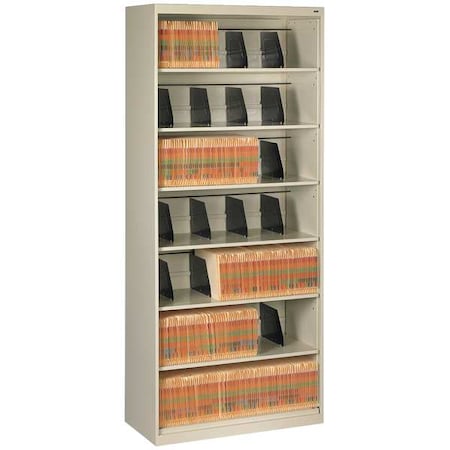 Tennsco 36" W 0 Drawer Open-File Shelves, Champagne, Letter/Legal FS370PY