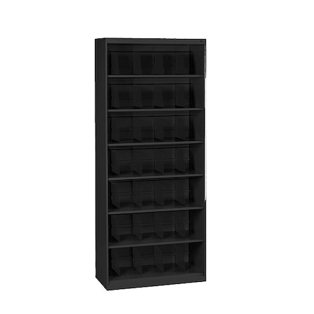 Tennsco 36" W 0 Drawer Open-File Shelves, Black, Letter/Legal FS370BK